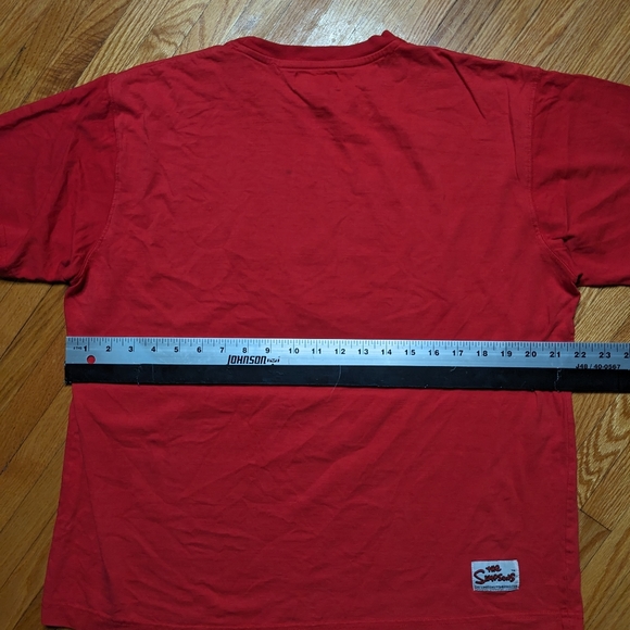 Vintage Simpsons Shirt Large Red Men's unisex retro - Picture 13 of 13